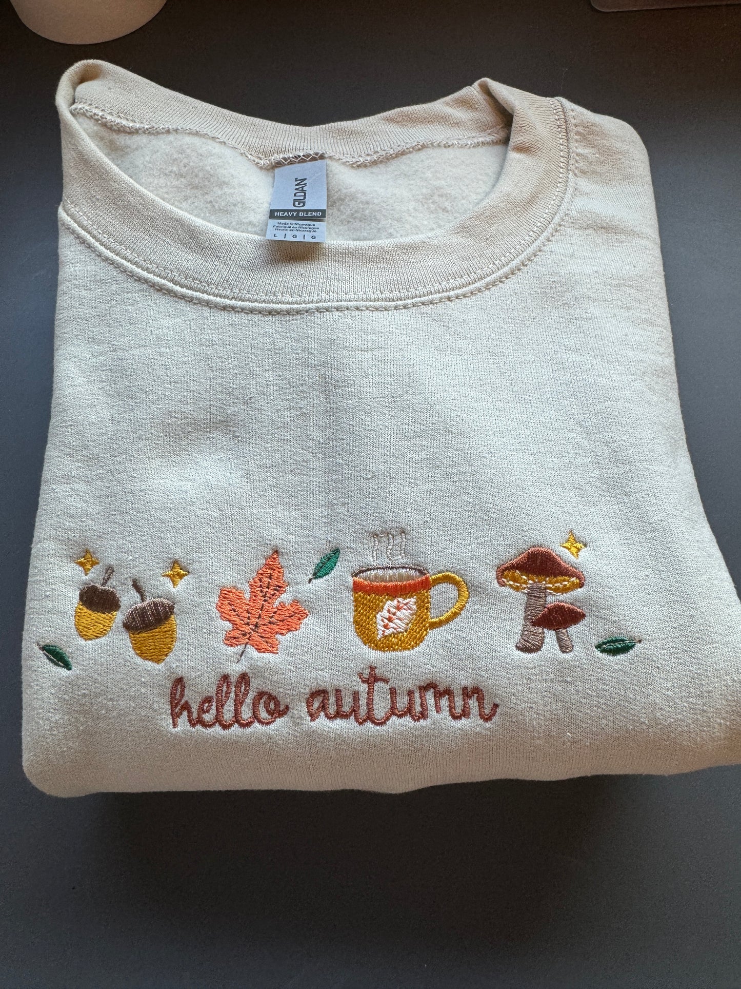 Hello Autumn Embroidered Crewneck