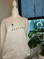 White Bear Embroidered Crew White L CLEARANCE